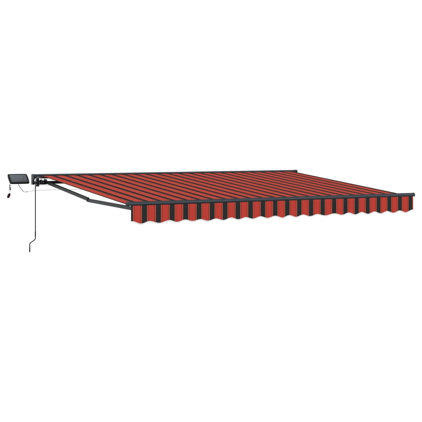 Manuell markiseramme med LEDs 4 × 3,5 m Polyester med PU-belegg