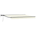 Manuell markiseramme med LEDs Krem og Antrasitt 4,5 × 3,5 m