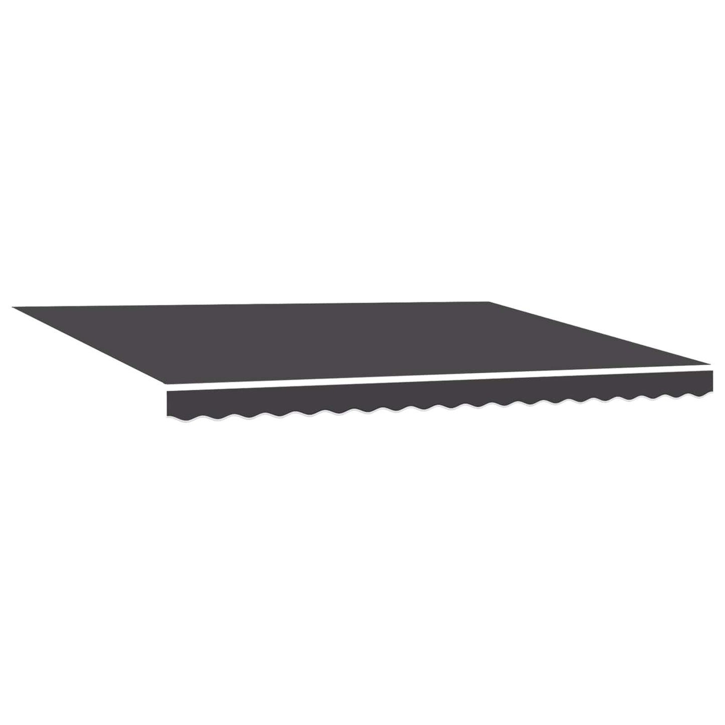 Manuell markiseramme med LEDs Antrasitt 4,5 × 3,5 m