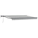 Manuell markiseramme med LEDs Antrasitt og Hvit 4,5 × 3,5 m