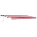 Manuell markiseramme med LEDs Rød, Hvit, Antrasitt 4,5 × 3,5 m