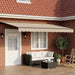 Manuell markiseramme med LEDs Beige og Antrasitt 5 x 3 m
