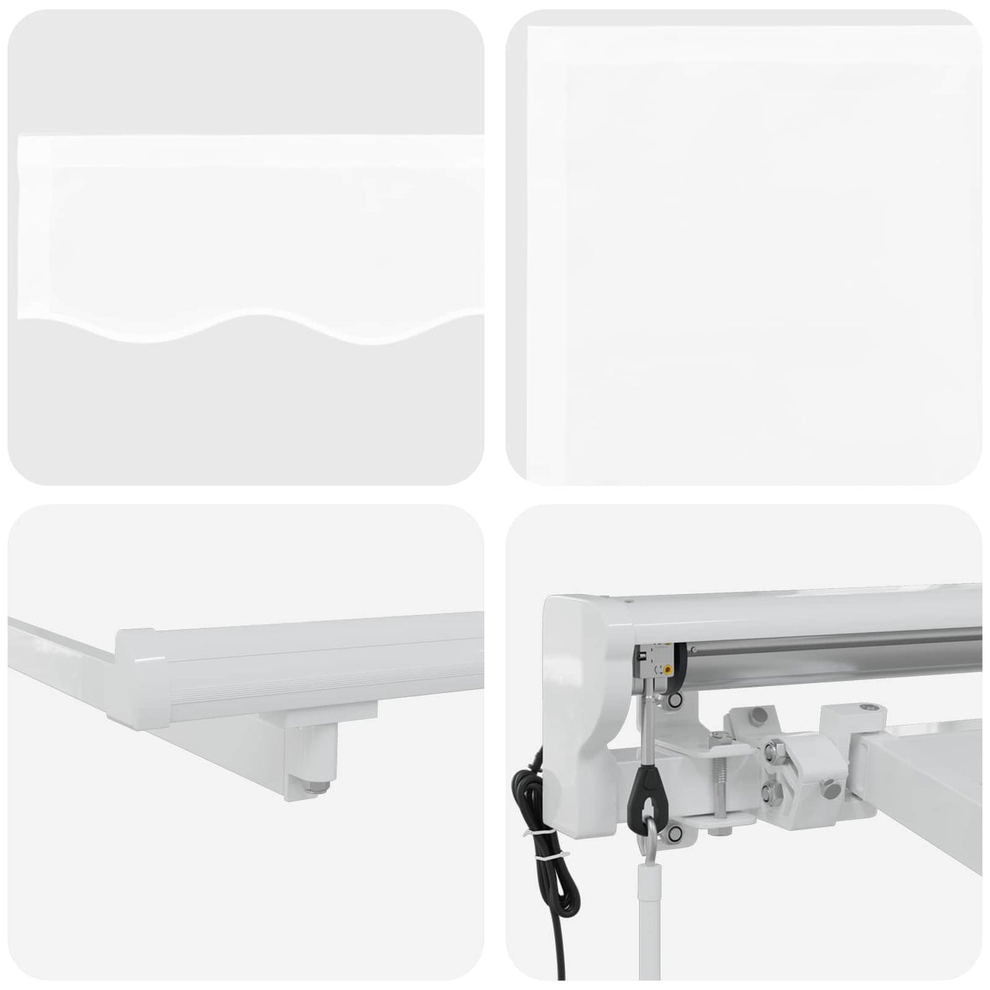 Elektrisk Utrekkbar Markise Hvit 3 x 2,5 m