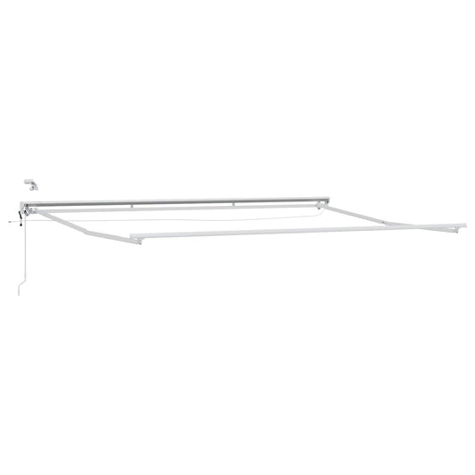 Elektrisk Utrekkbar Markise Beige og Hvit 5 × 3,5 m