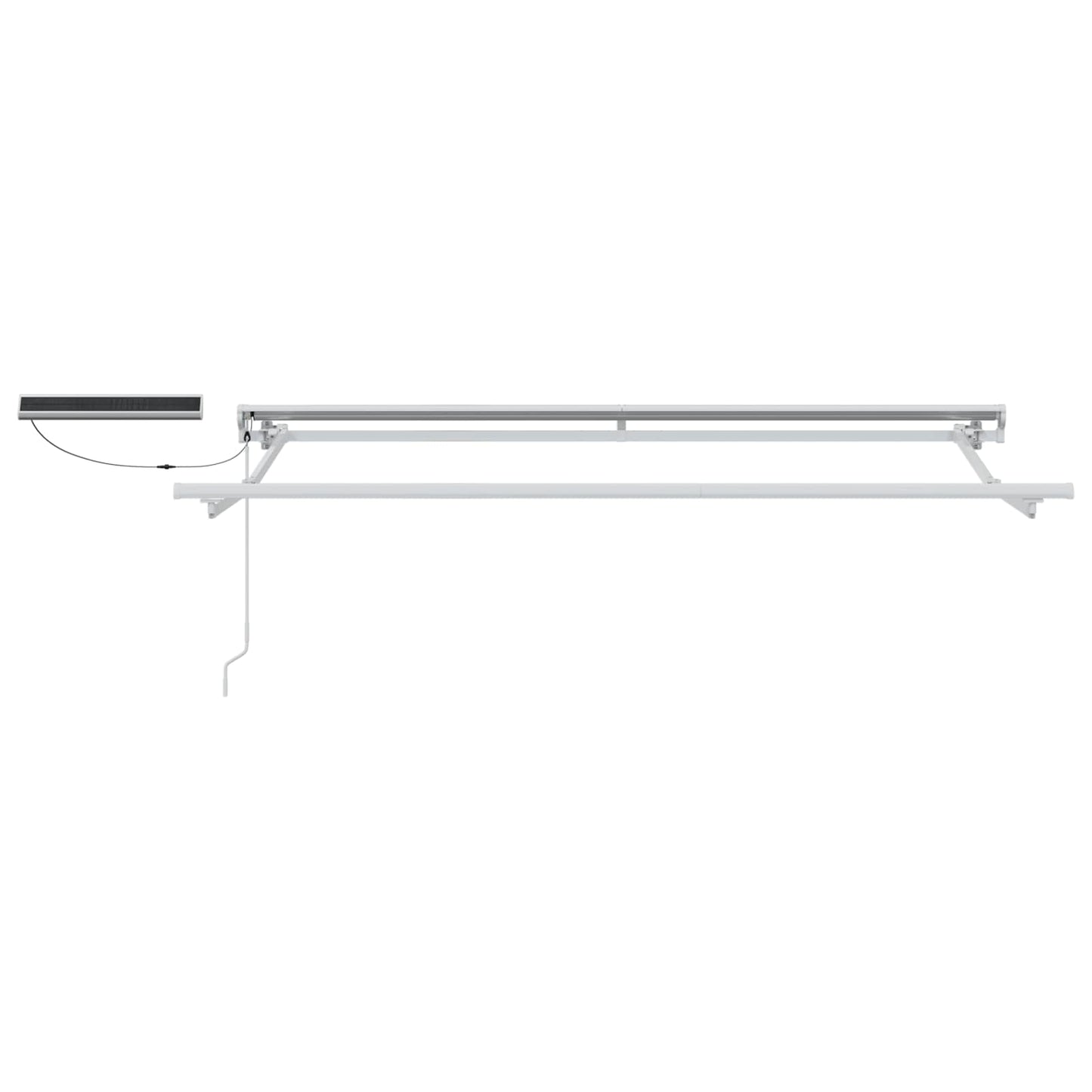 Elektrisk Utrekkbar Markise Beige og Hvit 3,5 x 2 m