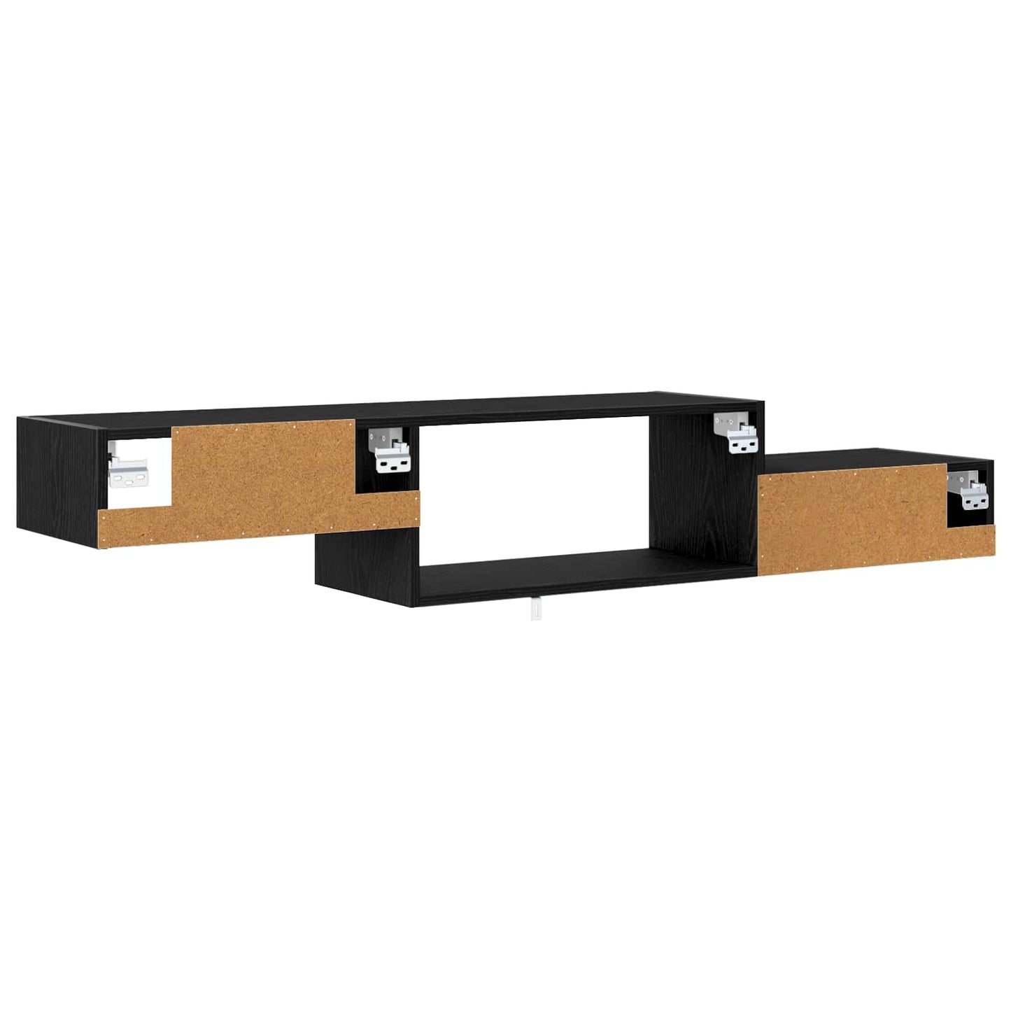 Vegghengt TV-skap Veggmontert Svart eik 150 x 28 x 26 cm