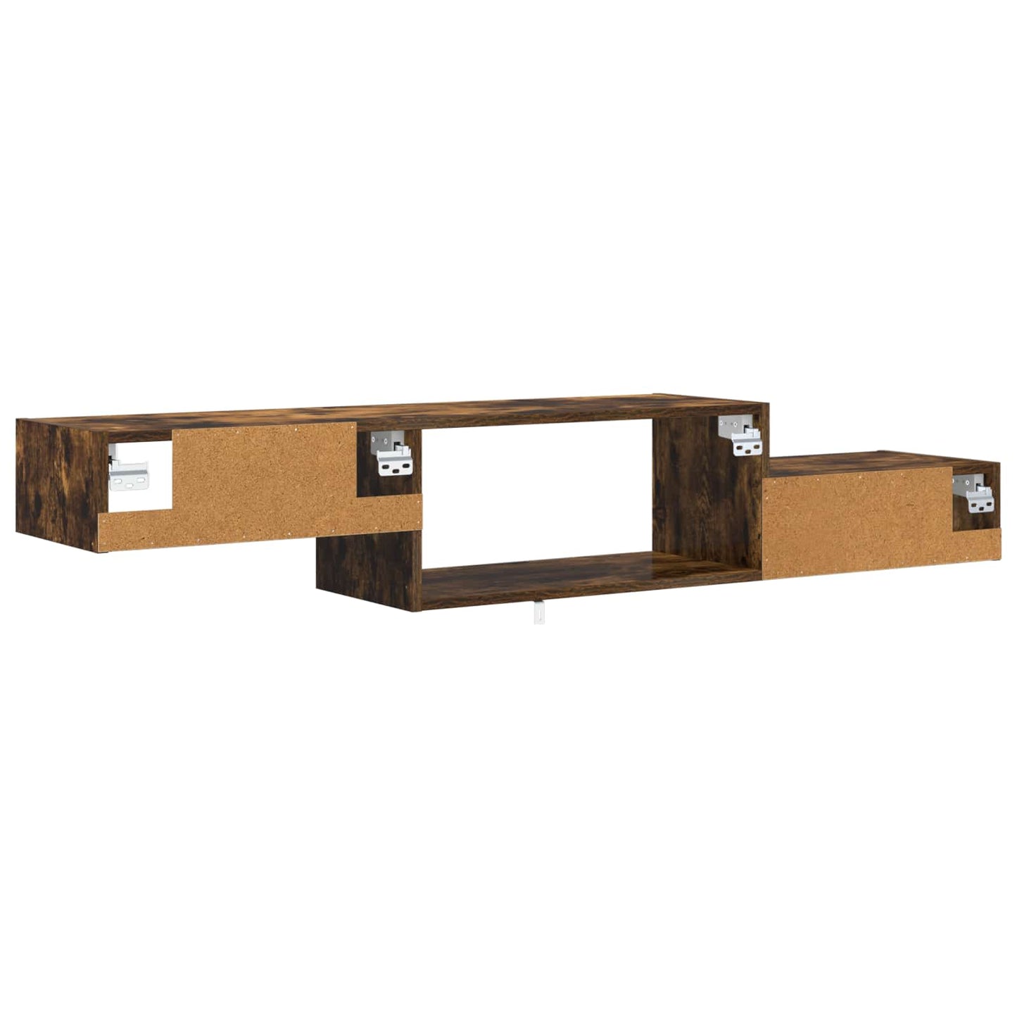 Vegghengt TV-skap Veggmontert Røkt Eik 150 x 28 x 26 cm