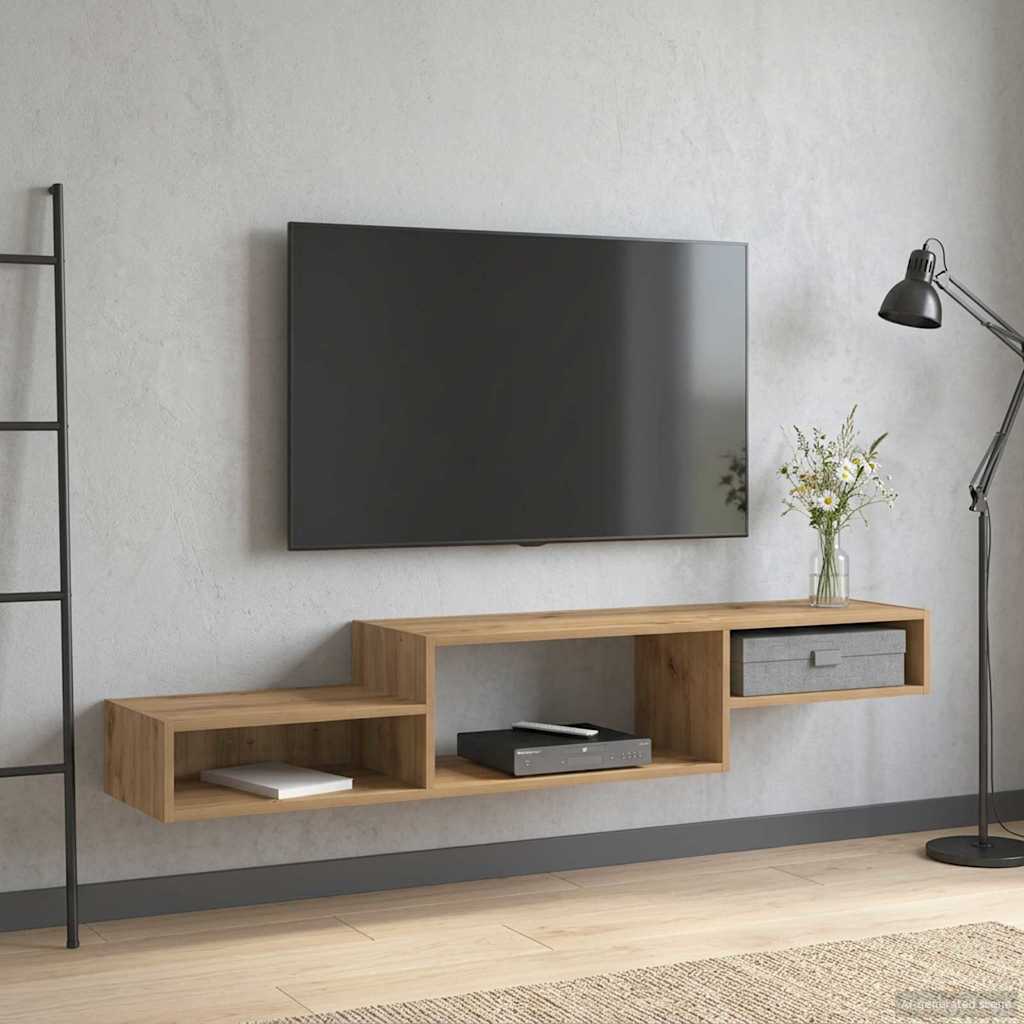 Vegghengt TV-skap Veggmontert Artisan eik 150 x 28 x 26 cm