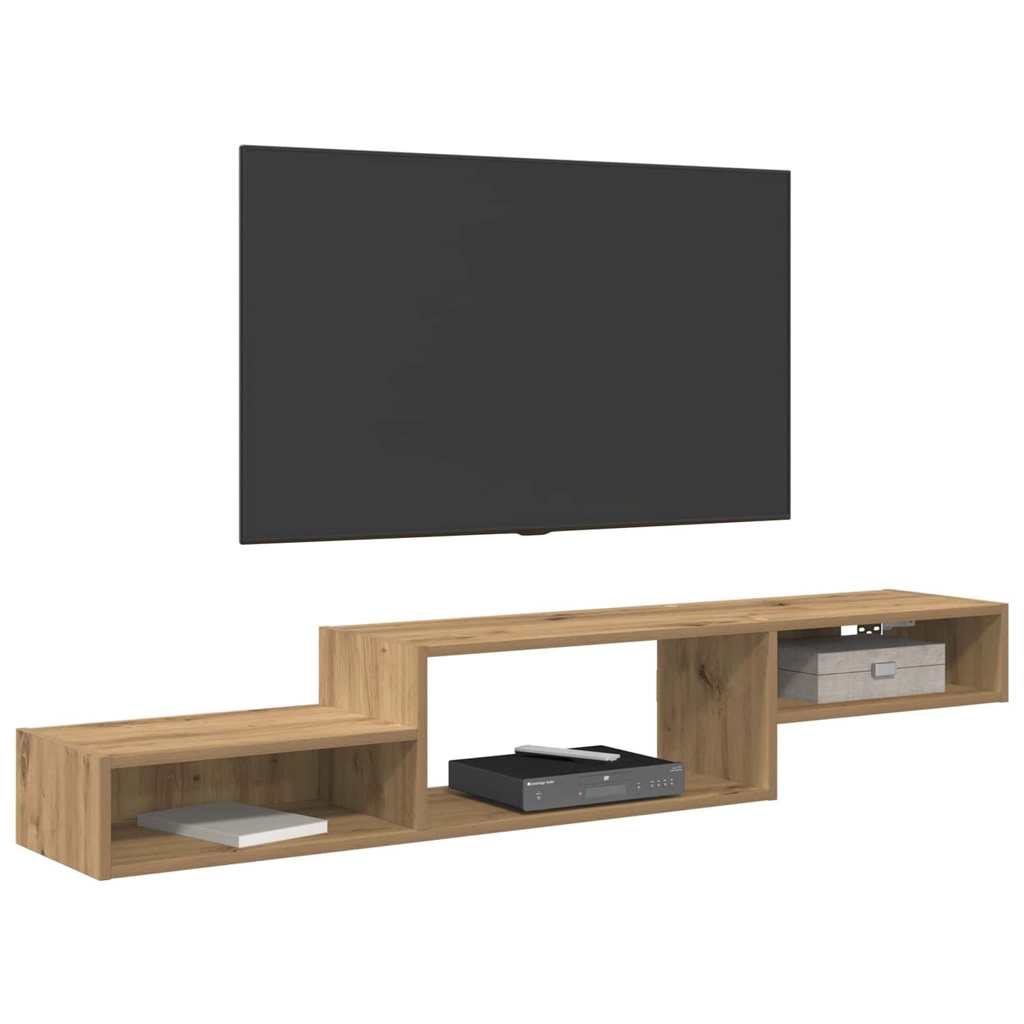 Vegghengt TV-skap Veggmontert Artisan eik 150 x 28 x 26 cm