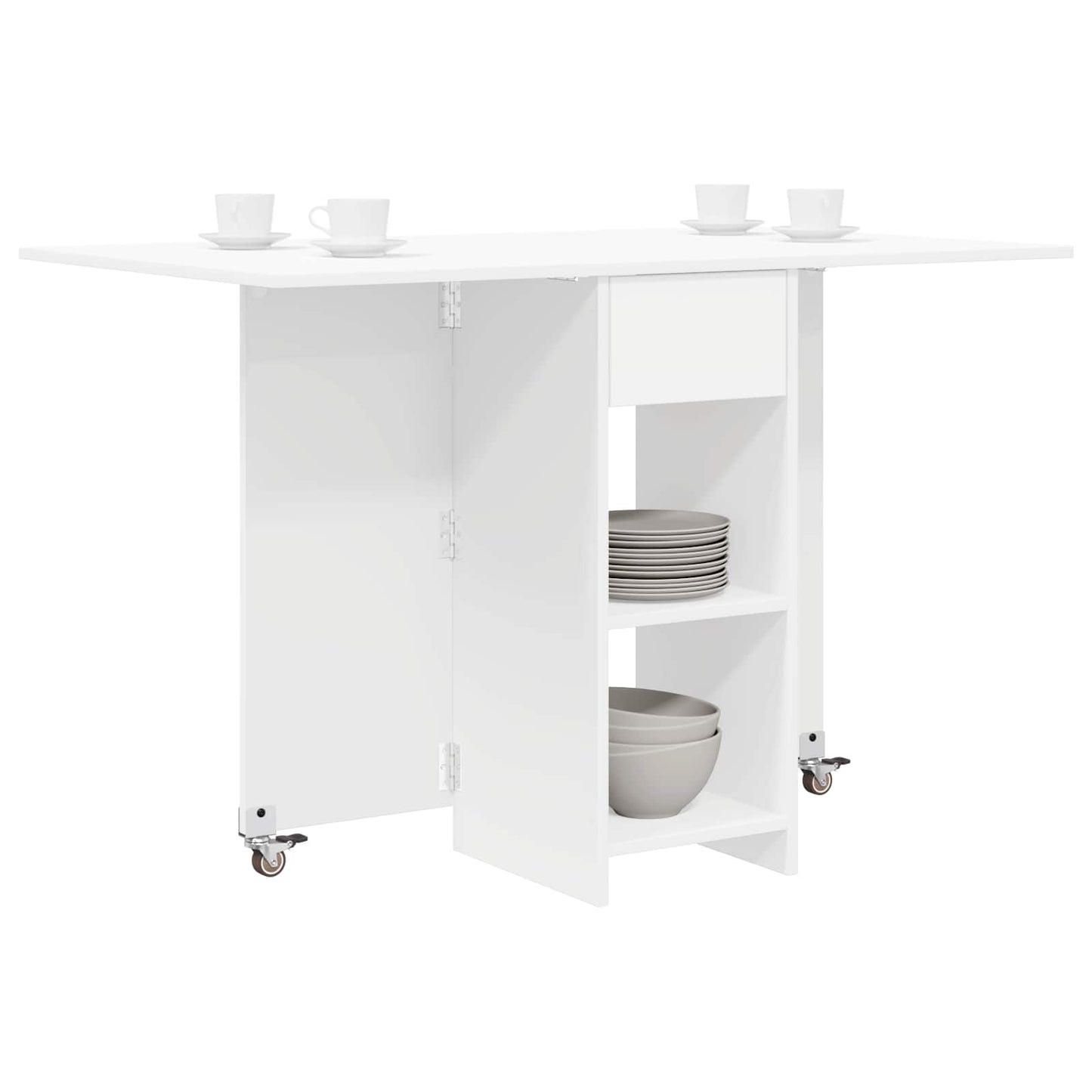 Spisebord 115 x 70 x 75 cm Konstruert tre Hvit Rektangulær
