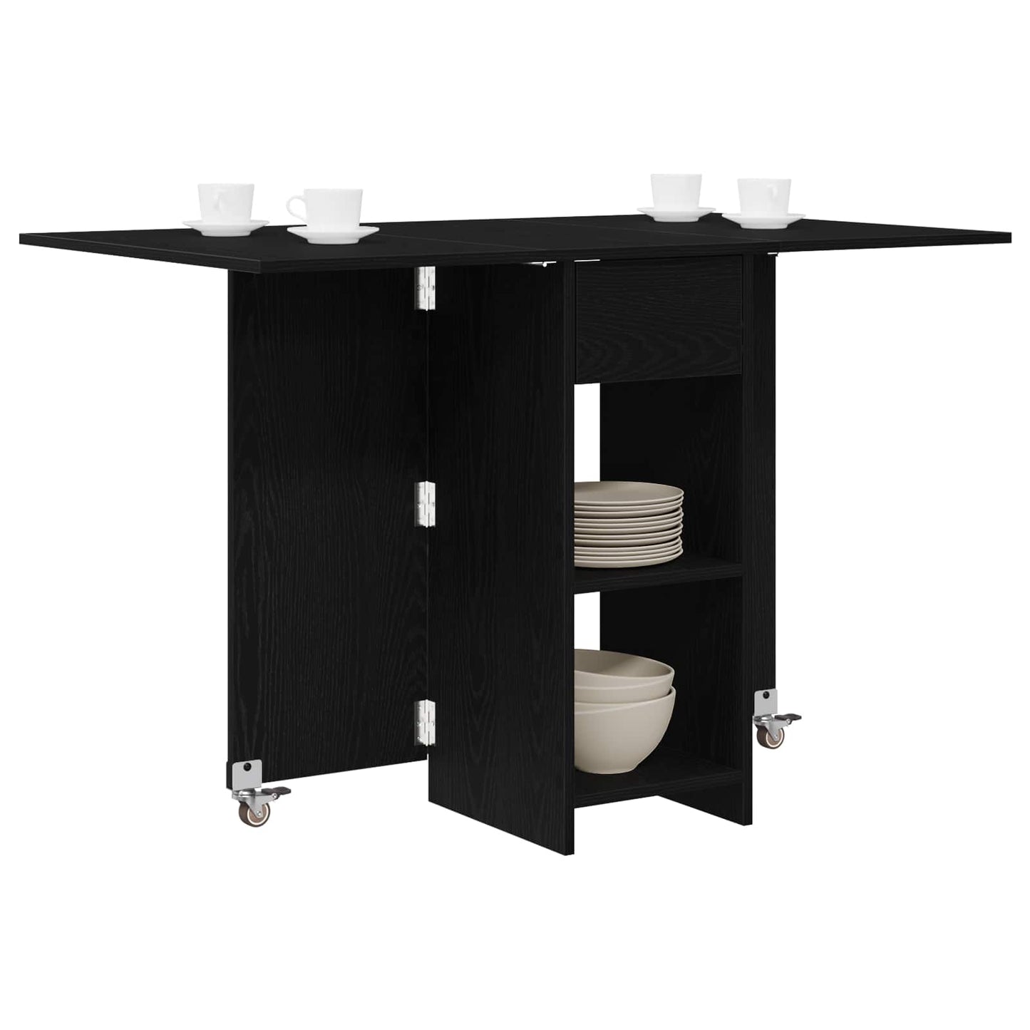Spisebord 115 x 70 x 75 cm Konstruert tre Svart eik Rektangulær
