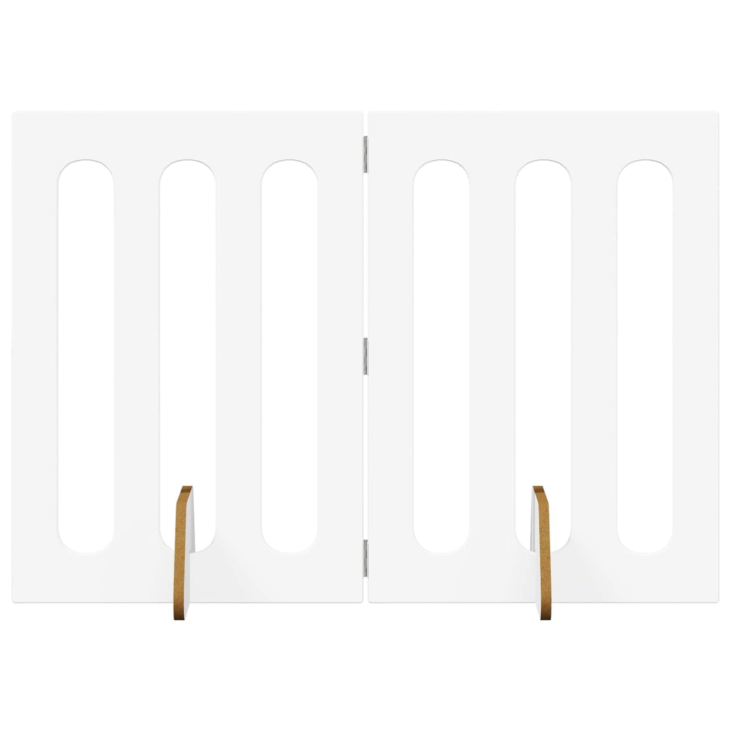 Folding Pet Fence 2 pcs Hvit 100,5 x 38 x 70 cm Konstruert tre