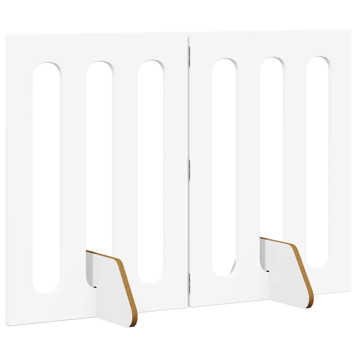Folding Pet Fence 2 pcs Hvit 100,5 x 38 x 70 cm Konstruert tre
