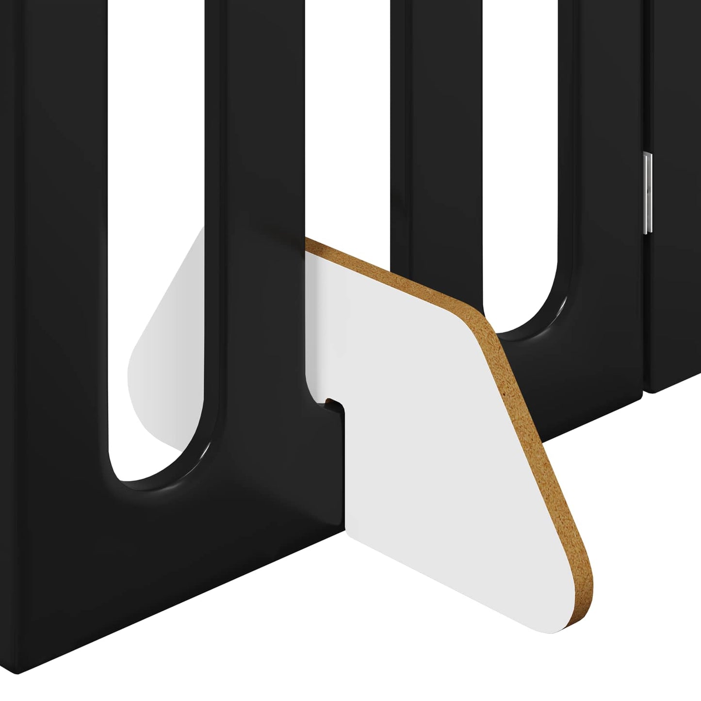 Folding Pet Fence 4 pcs Svart Eik 201 x 38 x 70 cm