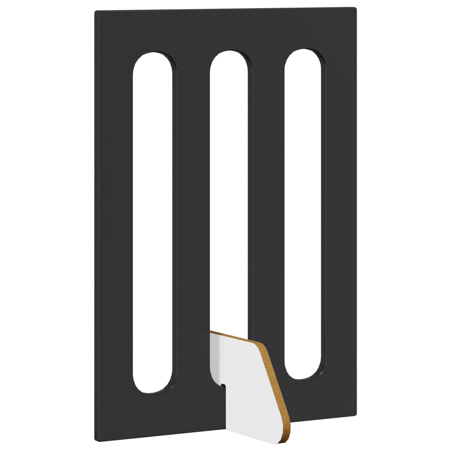 Folding Pet Fence 4 pcs Svart Eik 201 x 38 x 70 cm