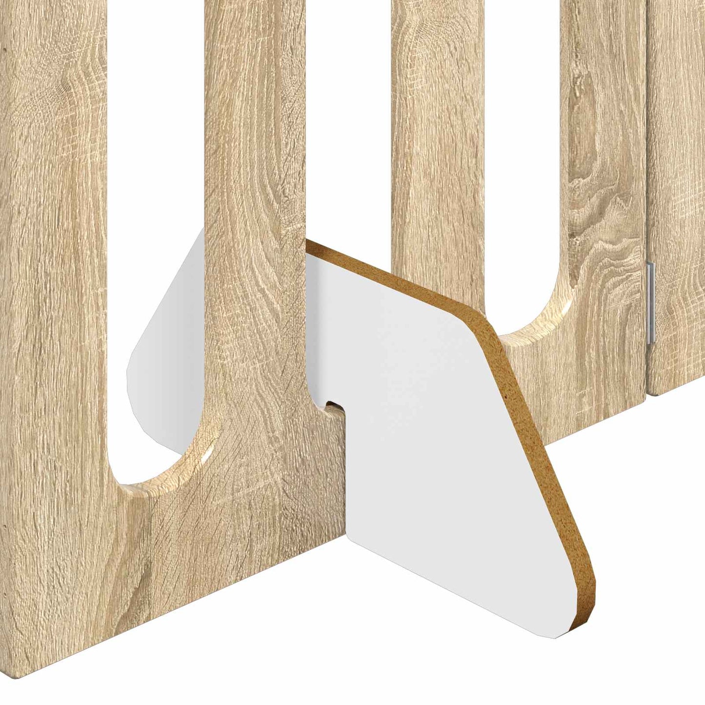 Folding Pet Fence 4 pcs Sonoma eik 201 x 38 x 70 cm