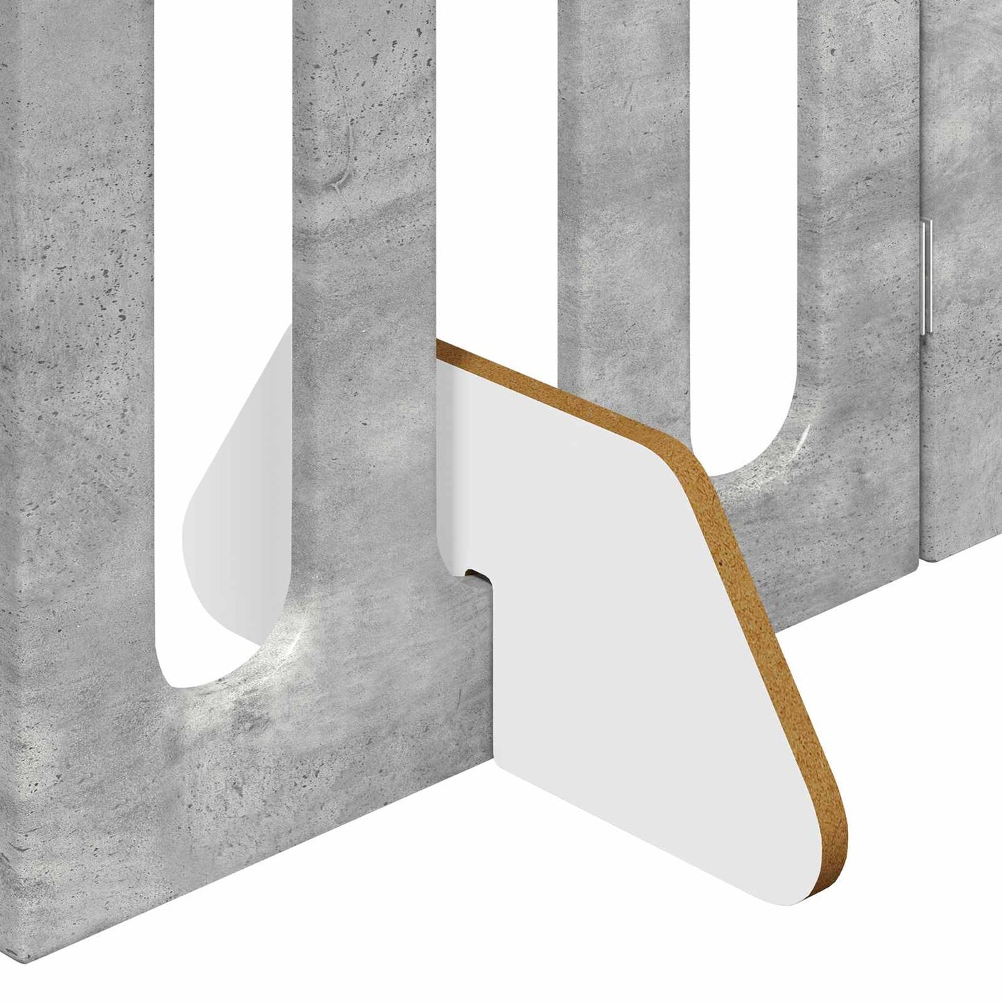 Folding Pet Fence 2 pcs BetongGrå 100,5 x 38 x 70 cm