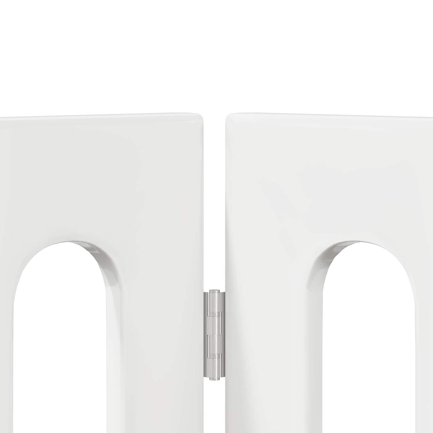 Folding Pet Fence 2 pcs Høgglans Hvit 100,5 x 38 x 70 cm