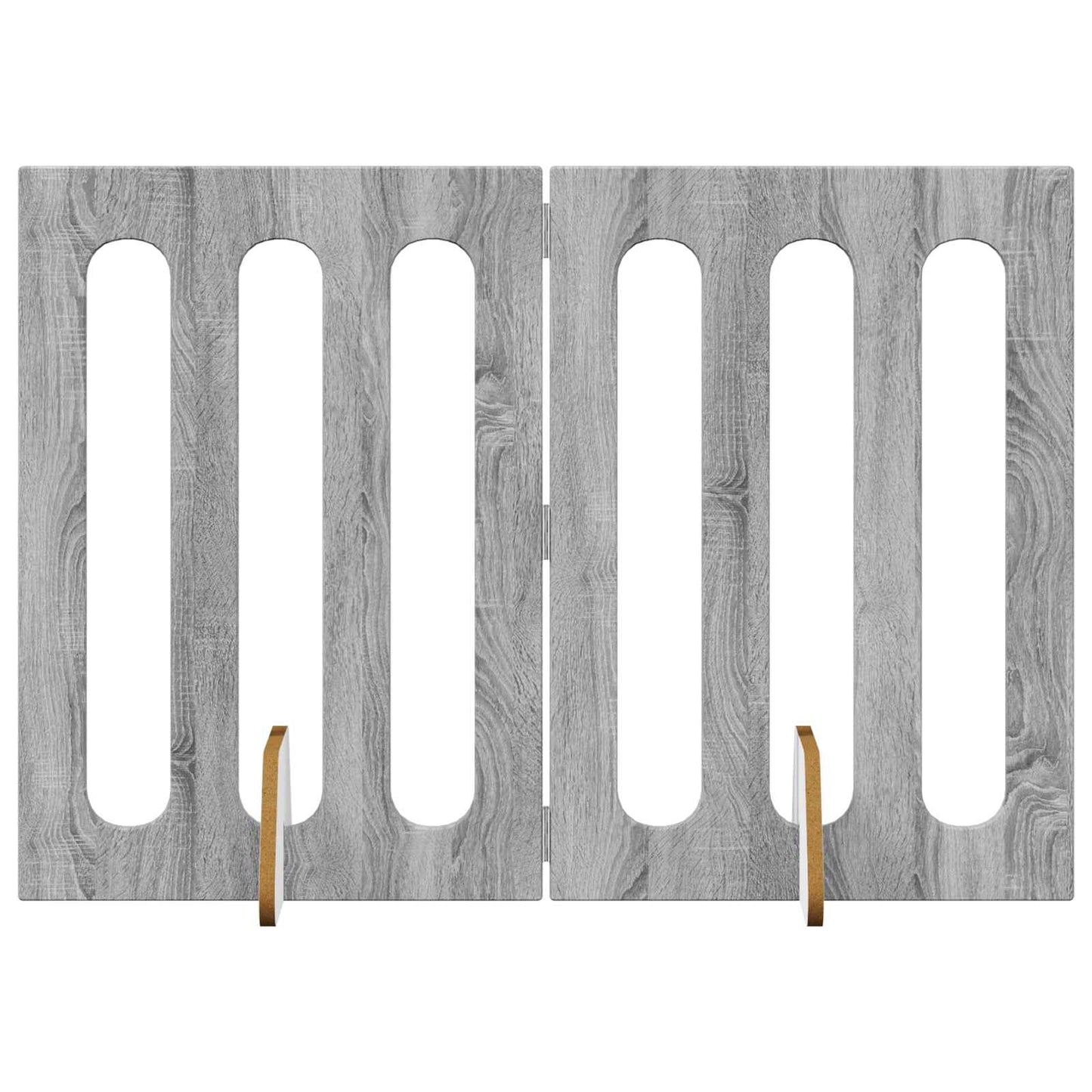 Folding Pet Fence 2 pcs Grå Sonoma 100,5 x 38 x 70 cm