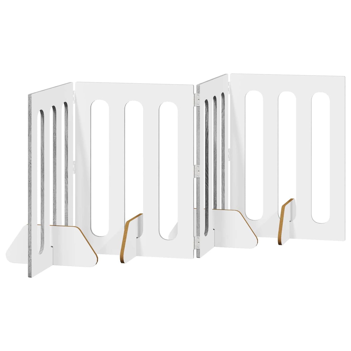 Folding Pet Fence 4 pcs Grå Sonoma 201 x 38 x 70 cm