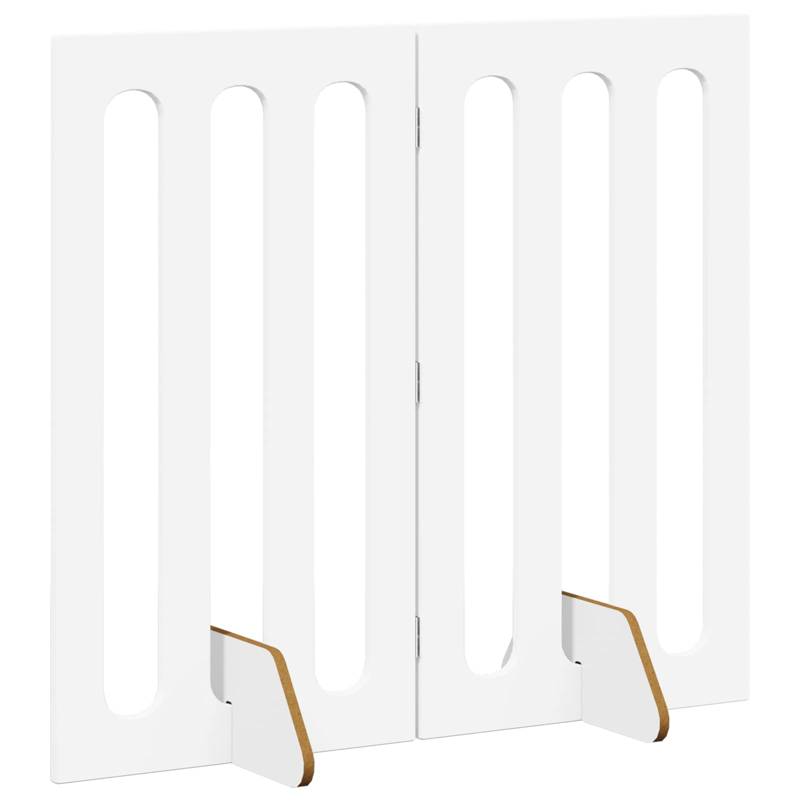 Folding Pet Fence 2 pcs Hvit 100,5 x 38 x 90 cm Konstruert tre vidaXL
