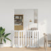 Folding Pet Fence 4 pcs Hvit 201 x 38 x 90 cm Konstruert tre vidaXL
