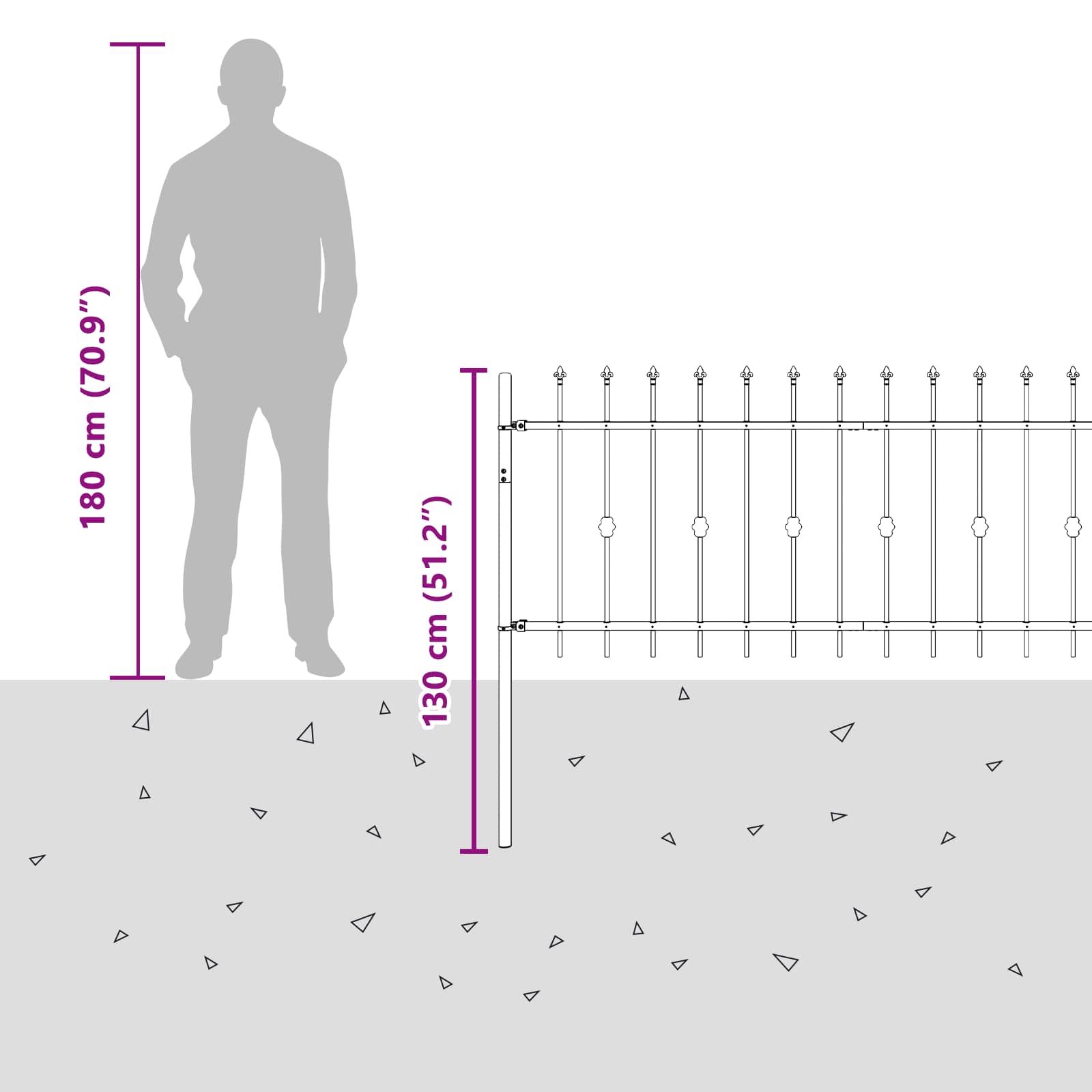 Spikertrekk Svart 200 x 130 cm Pulverlakkert stål vidaXL