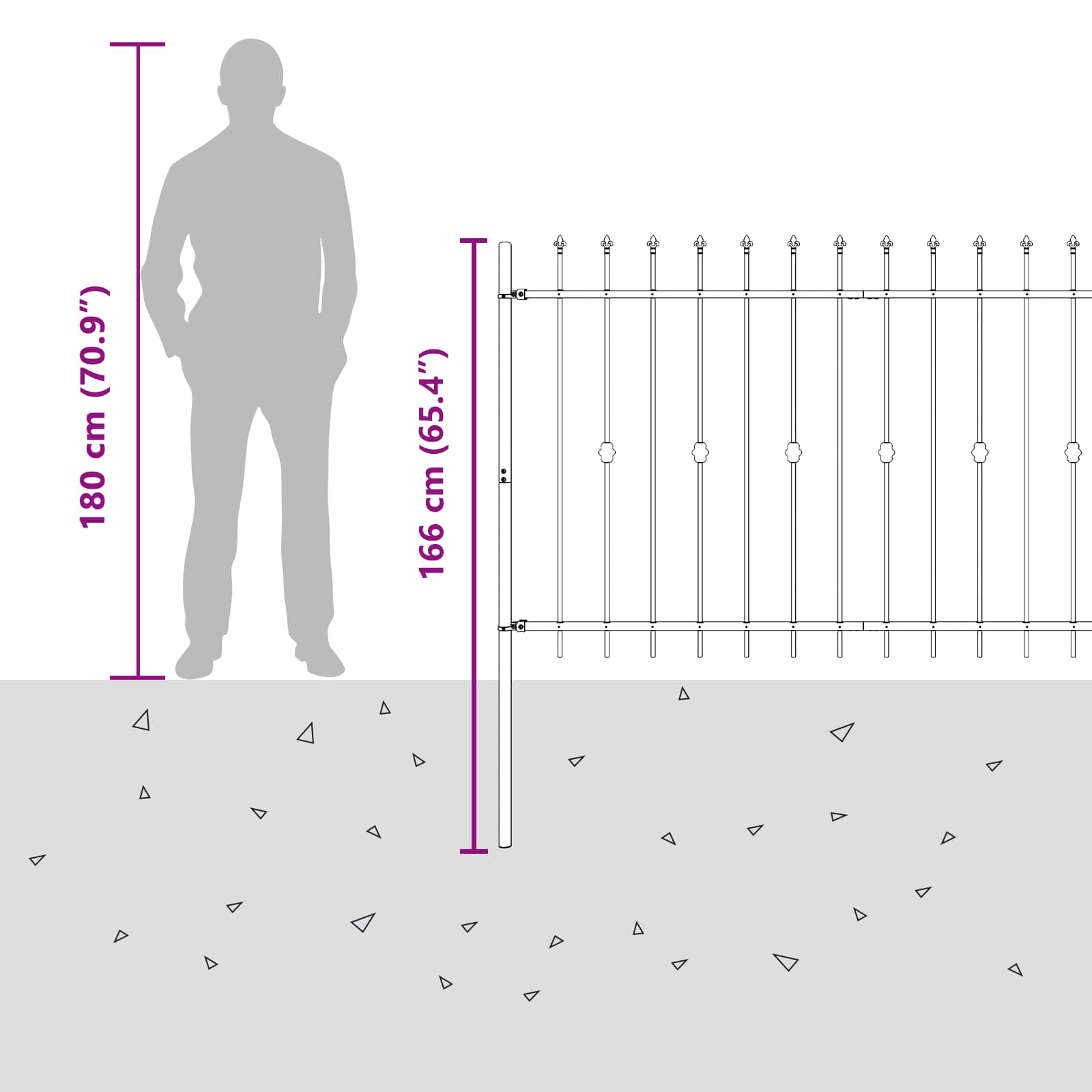 Spikertrekk Svart 200 x 130 cm Pulverlakkert stål vidaXL
