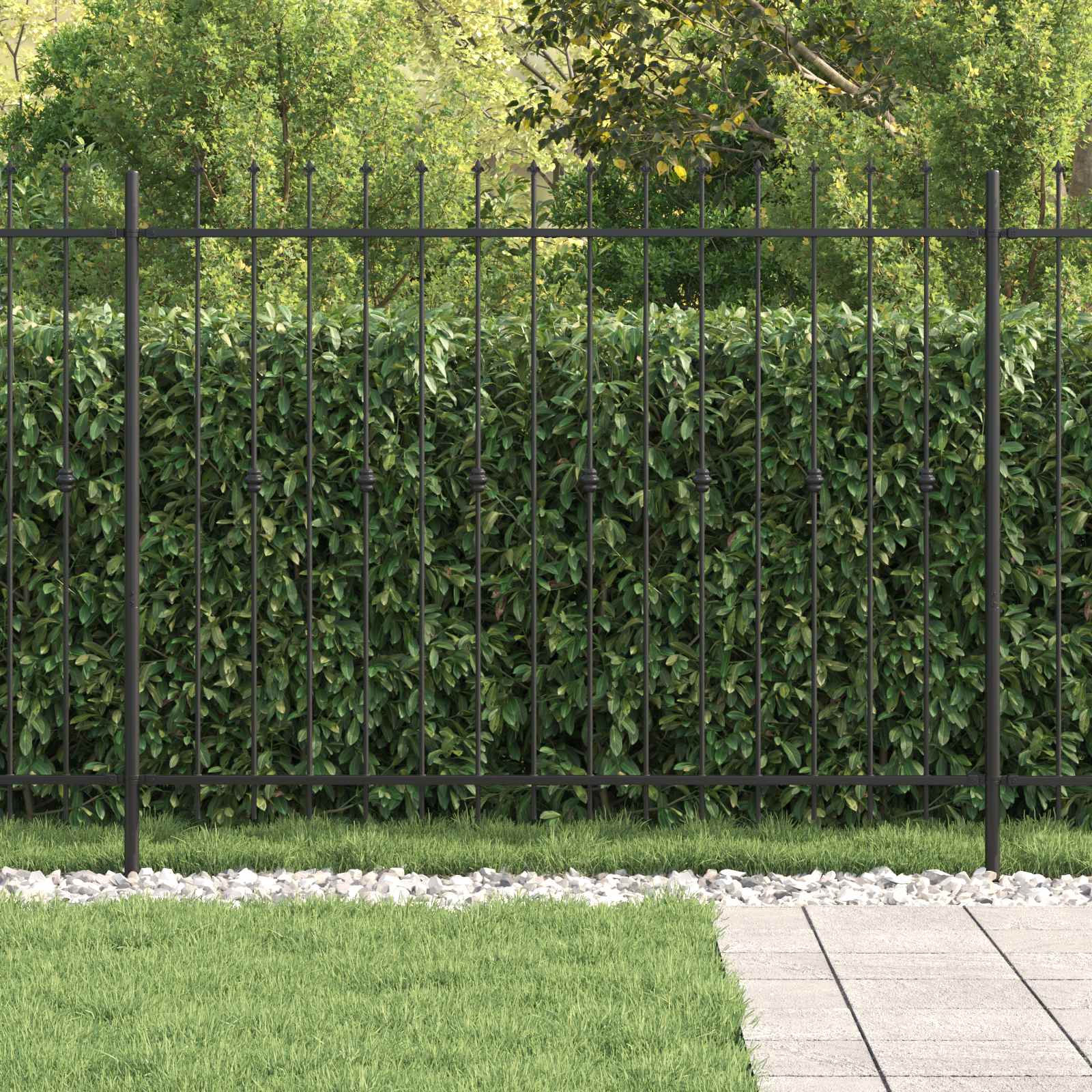 Spikertrekk Svart 200 x 200 cm Pulverlakkert stål vidaXL