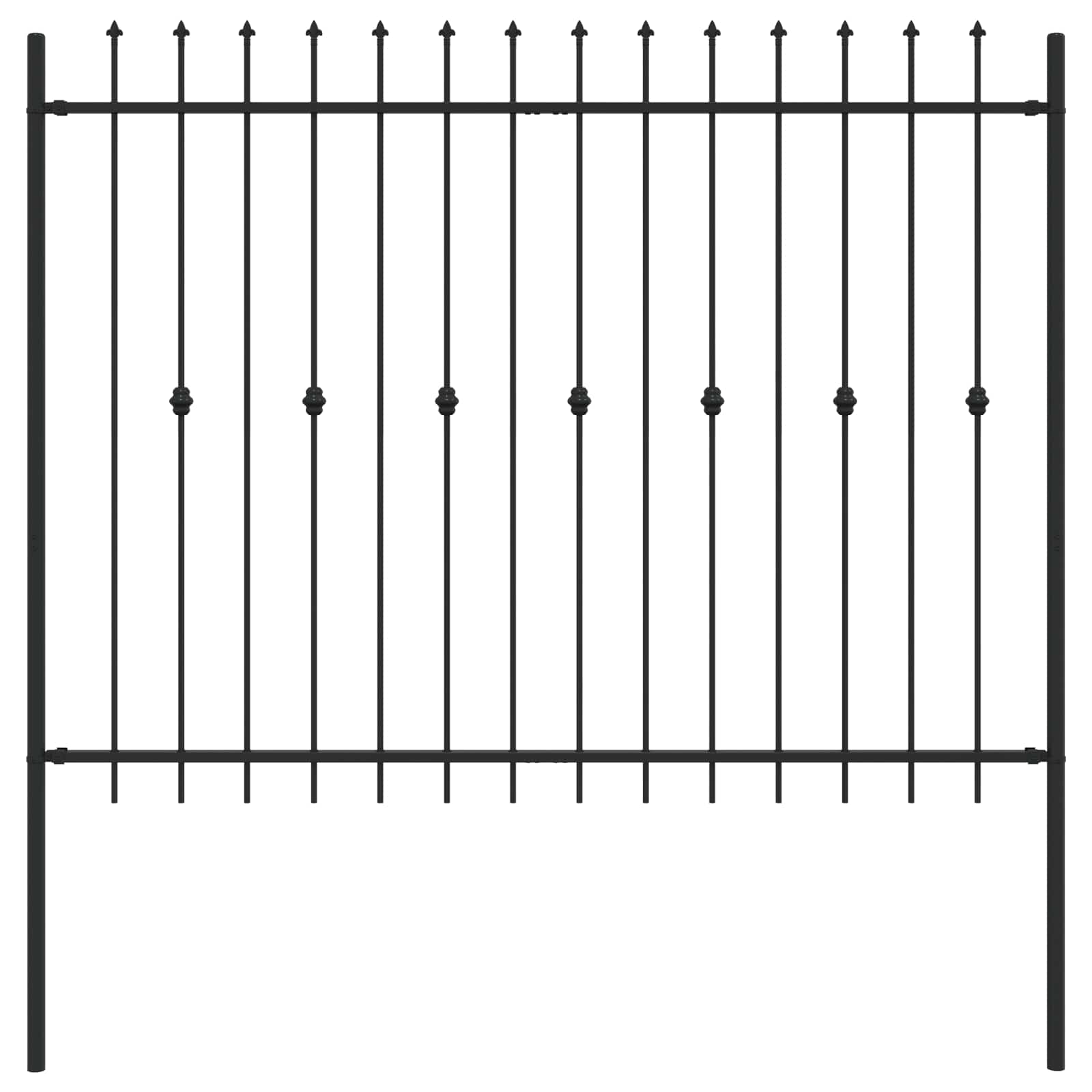 Spikertrekk Svart 200 x 200 cm Pulverlakkert stål vidaXL