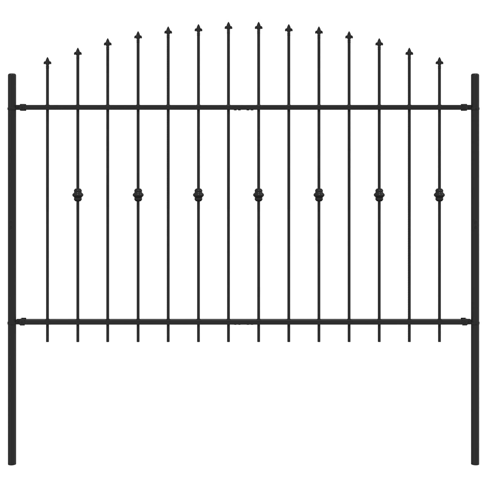 Spikertrekk Svart 200 x 130 cm Pulverlakkert stål vidaXL