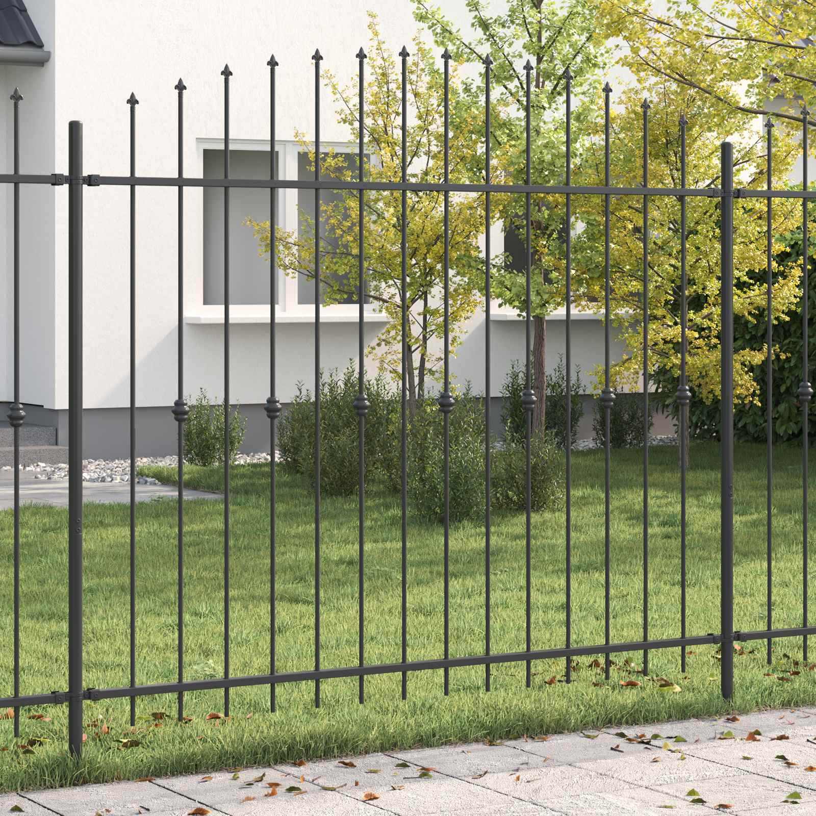 Spikertrekk Svart 200 x 200 cm Pulverlakkert stål vidaXL