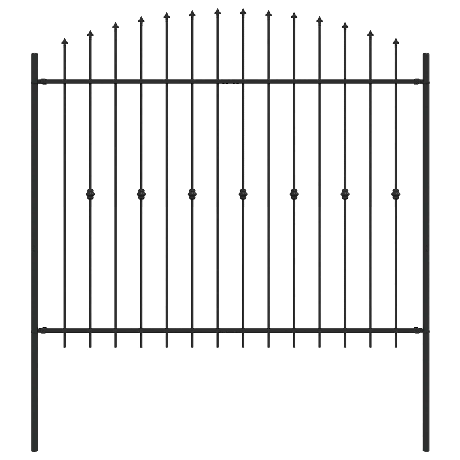 Spikertrekk Svart 200 x 200 cm Pulverlakkert stål vidaXL