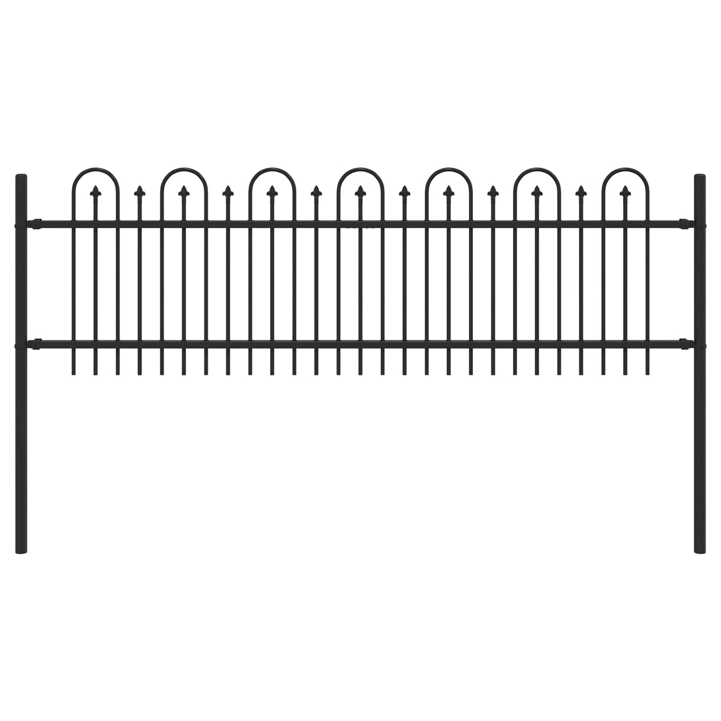 Spikertrekk Bueseger Svart 200 x 130 cm Pulverlakkert stål vidaXL