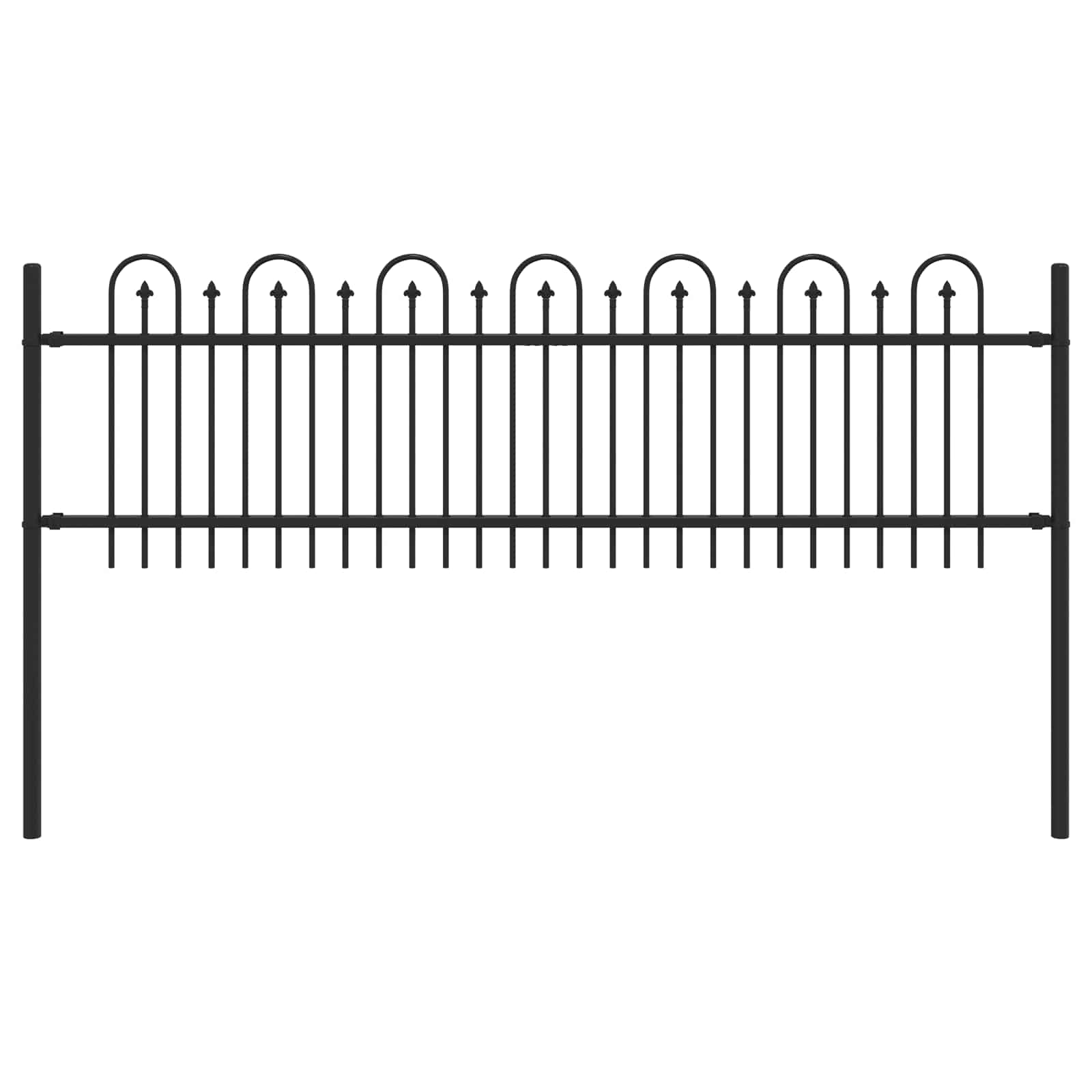 Spikertrekk Bueseger Svart 200 x 130 cm Pulverlakkert stål vidaXL