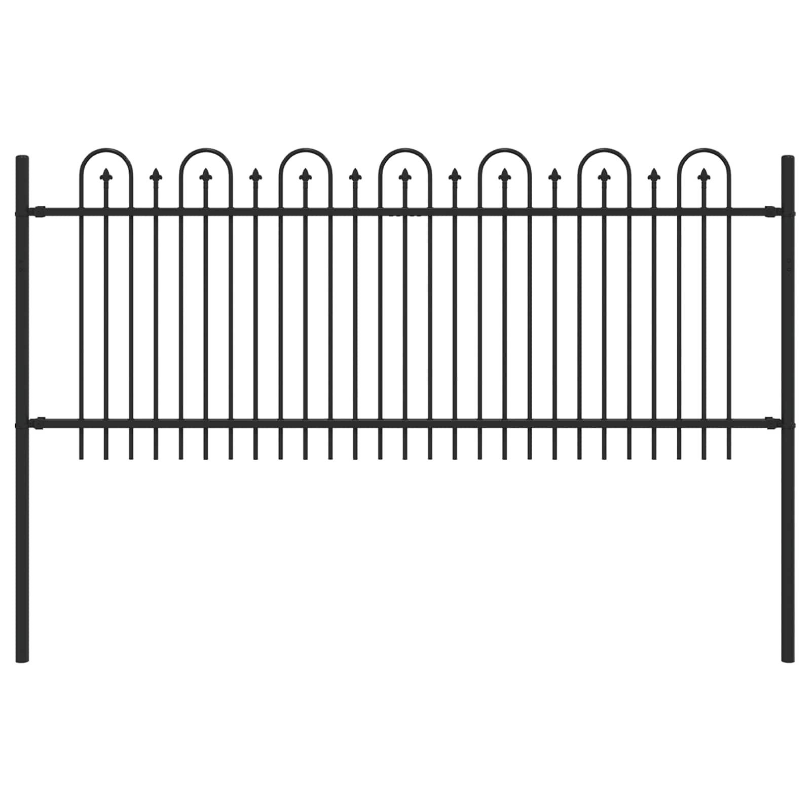 Spikertrekk Bueseger Svart 200 x 130 cm Pulverlakkert stål vidaXL
