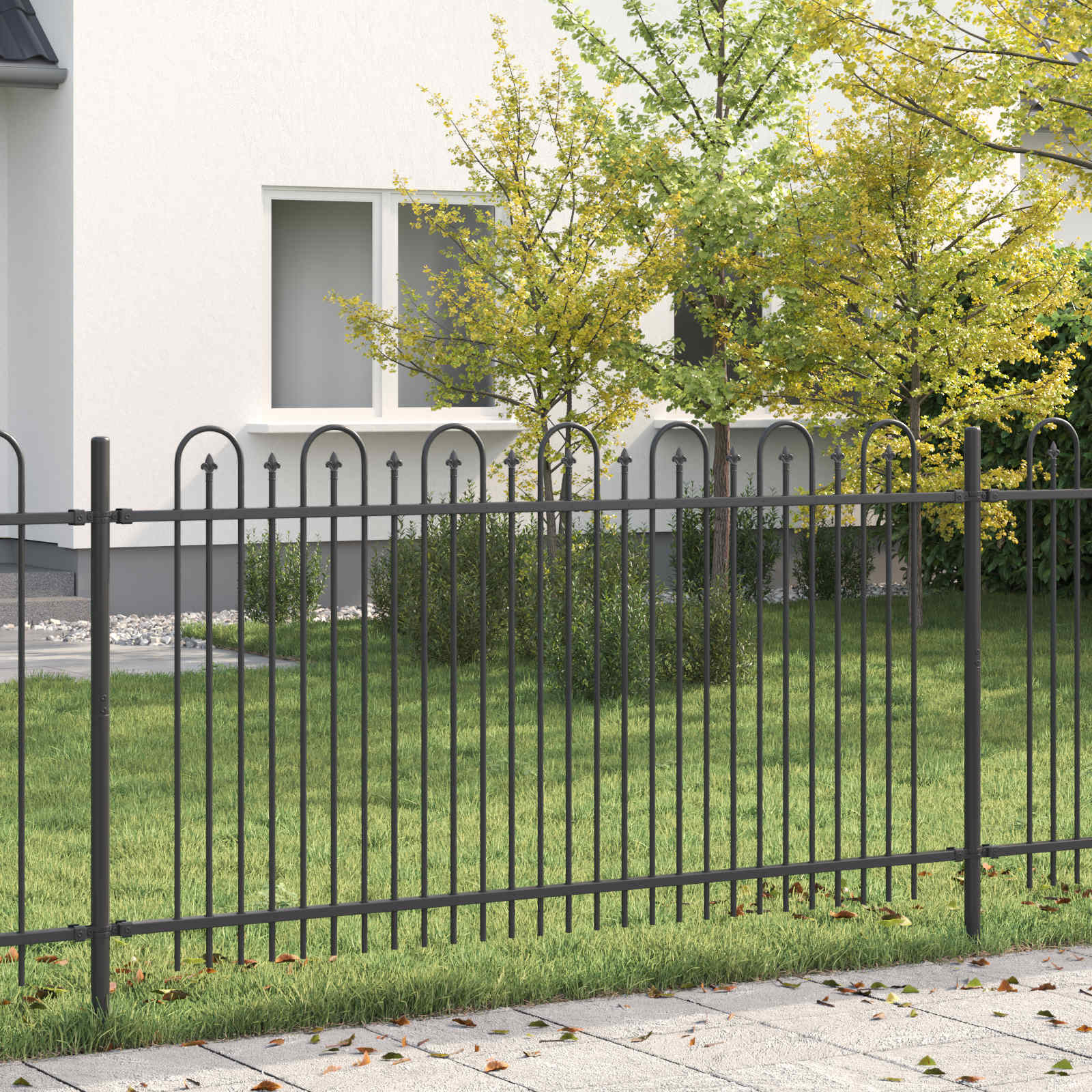 Spikertrekk Bueseger Svart 200 x 150 cm Pulverlakkert stål vidaXL