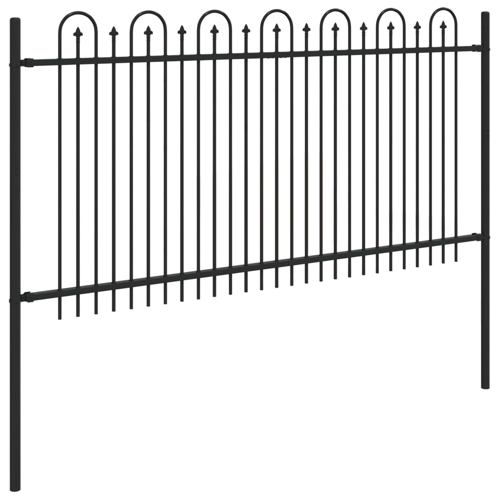 Spikertrekk Bueseger Svart 200 x 150 cm Pulverlakkert stål vidaXL