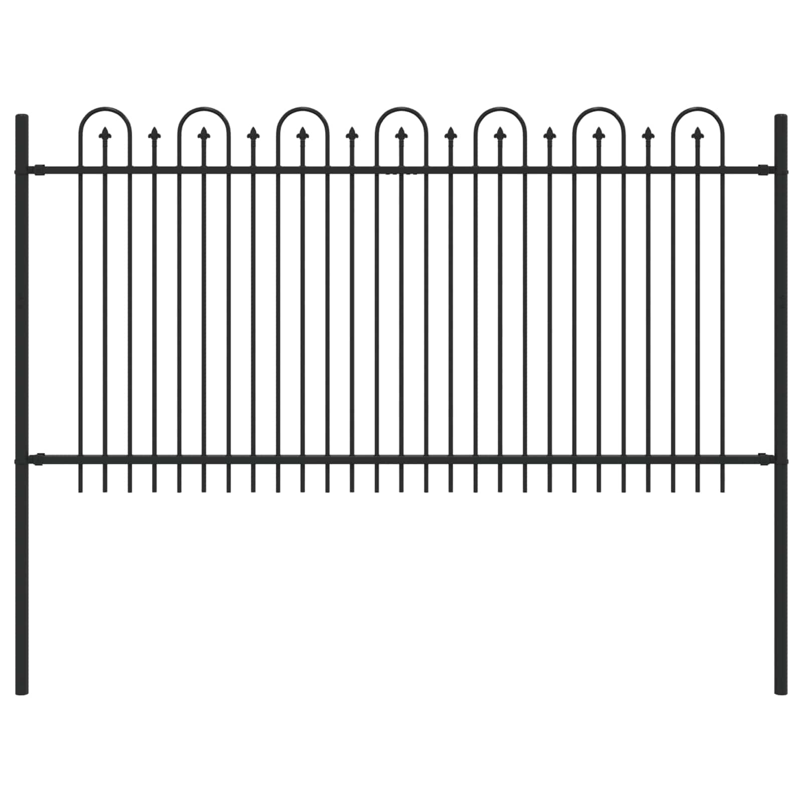 Spikertrekk Bueseger Svart 200 x 150 cm Pulverlakkert stål vidaXL