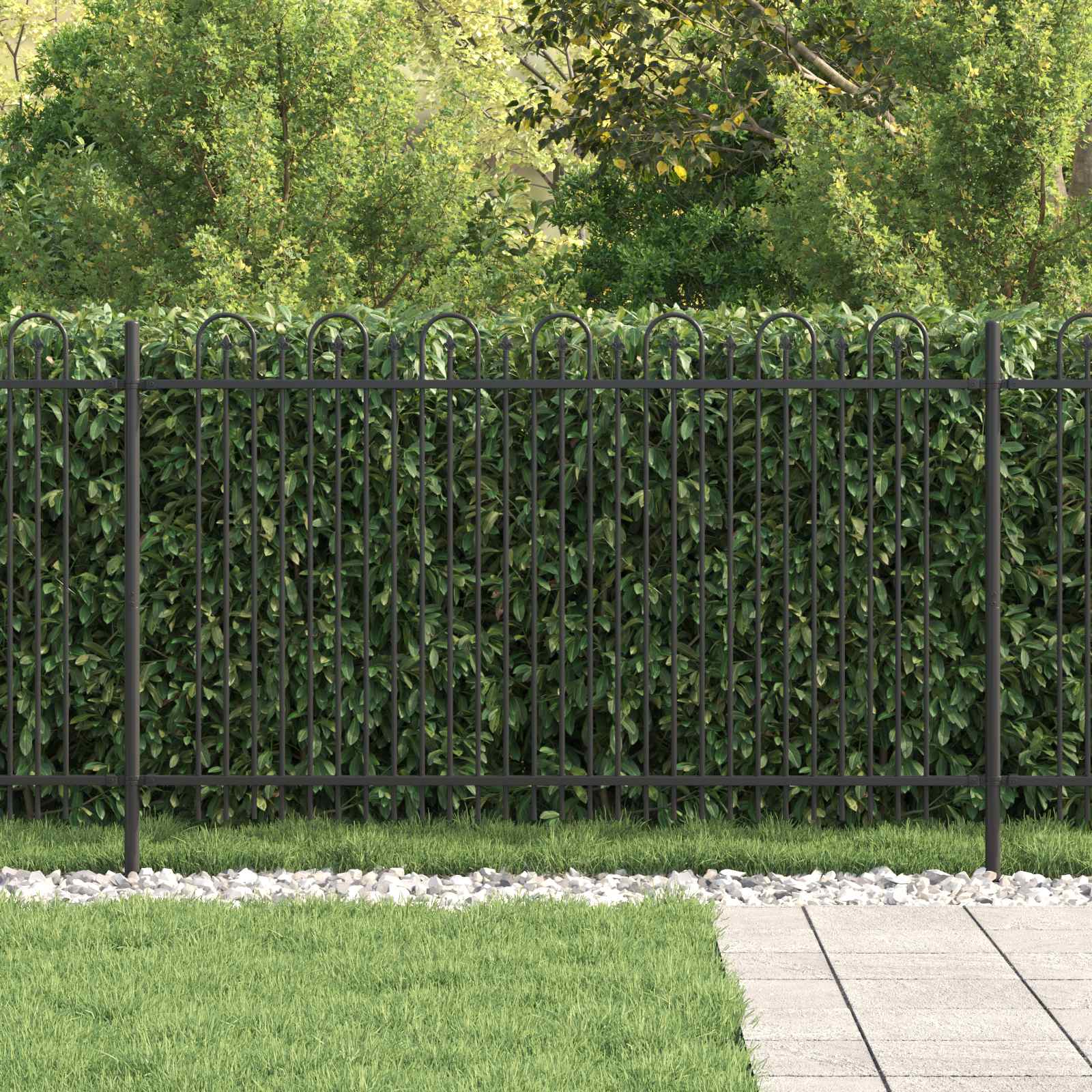 Spikertrekk Bueseger Svart 200 x 130 cm Pulverlakkert stål vidaXL