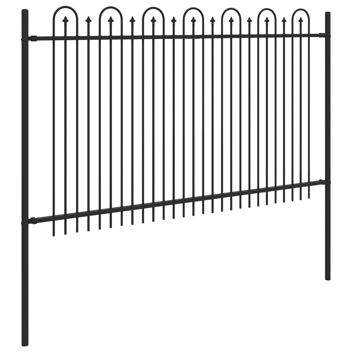 Spikertrekk Bueseger Svart 200 x 130 cm Pulverlakkert stål vidaXL