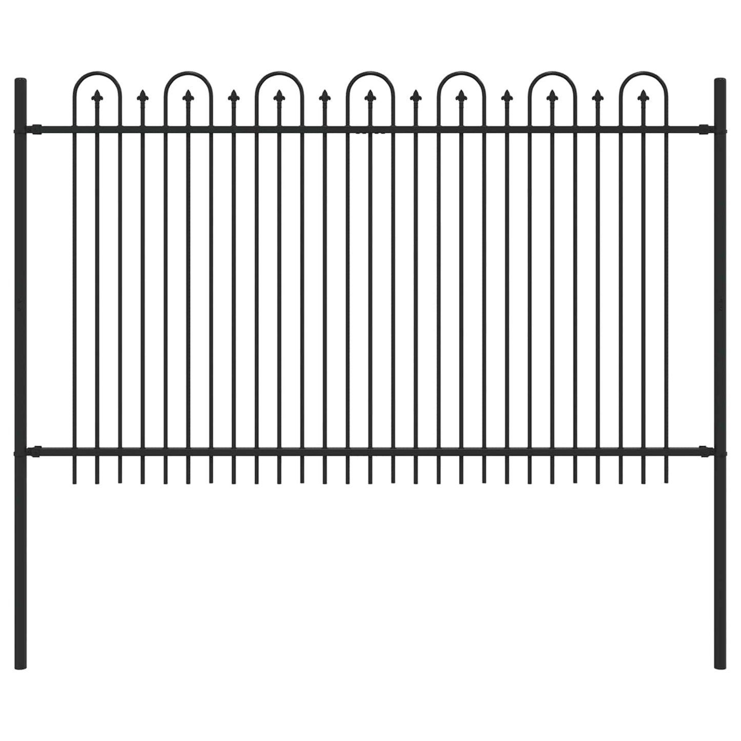 Spikertrekk Bueseger Svart 200 x 130 cm Pulverlakkert stål vidaXL