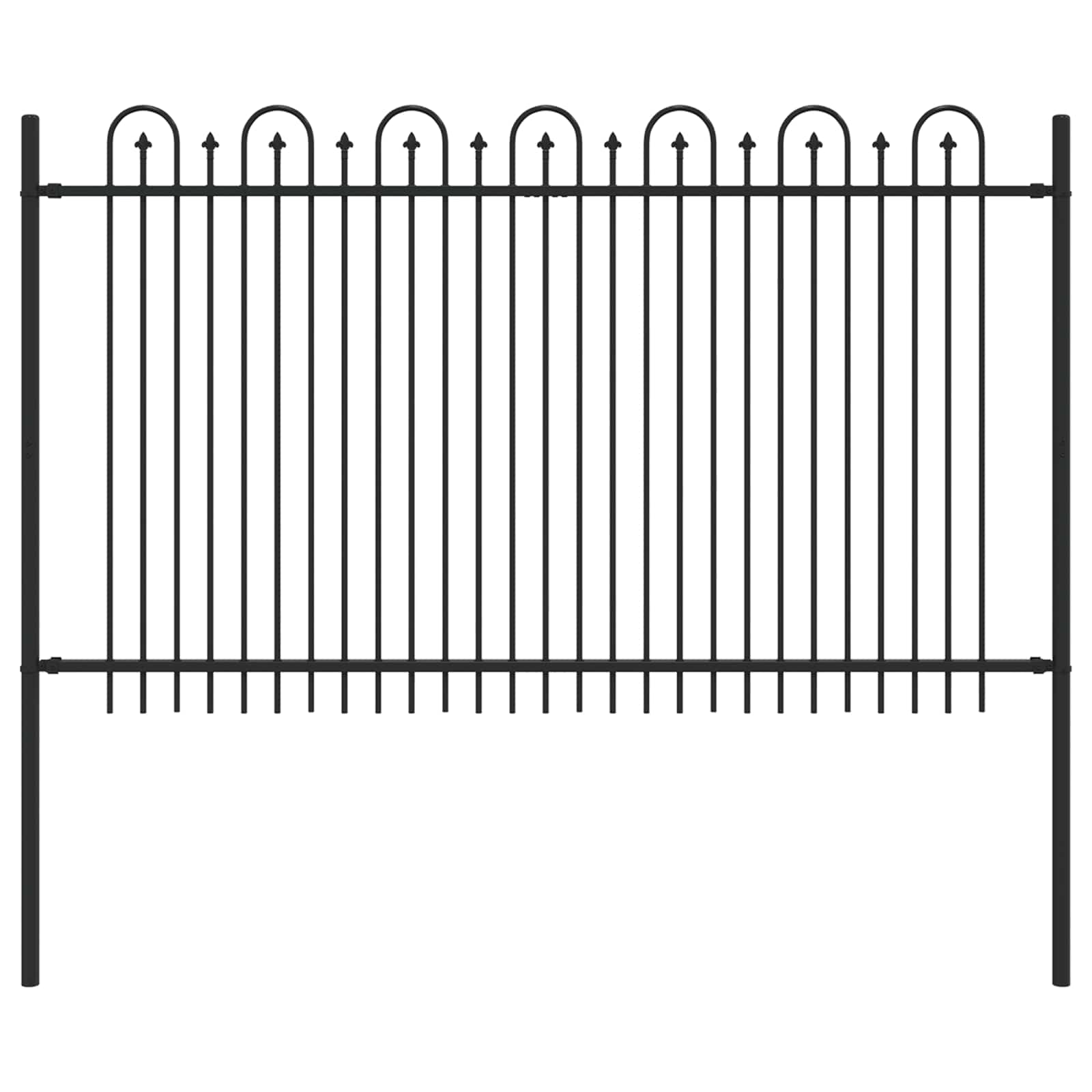 Spikertrekk Bueseger Svart 200 x 130 cm Pulverlakkert stål vidaXL