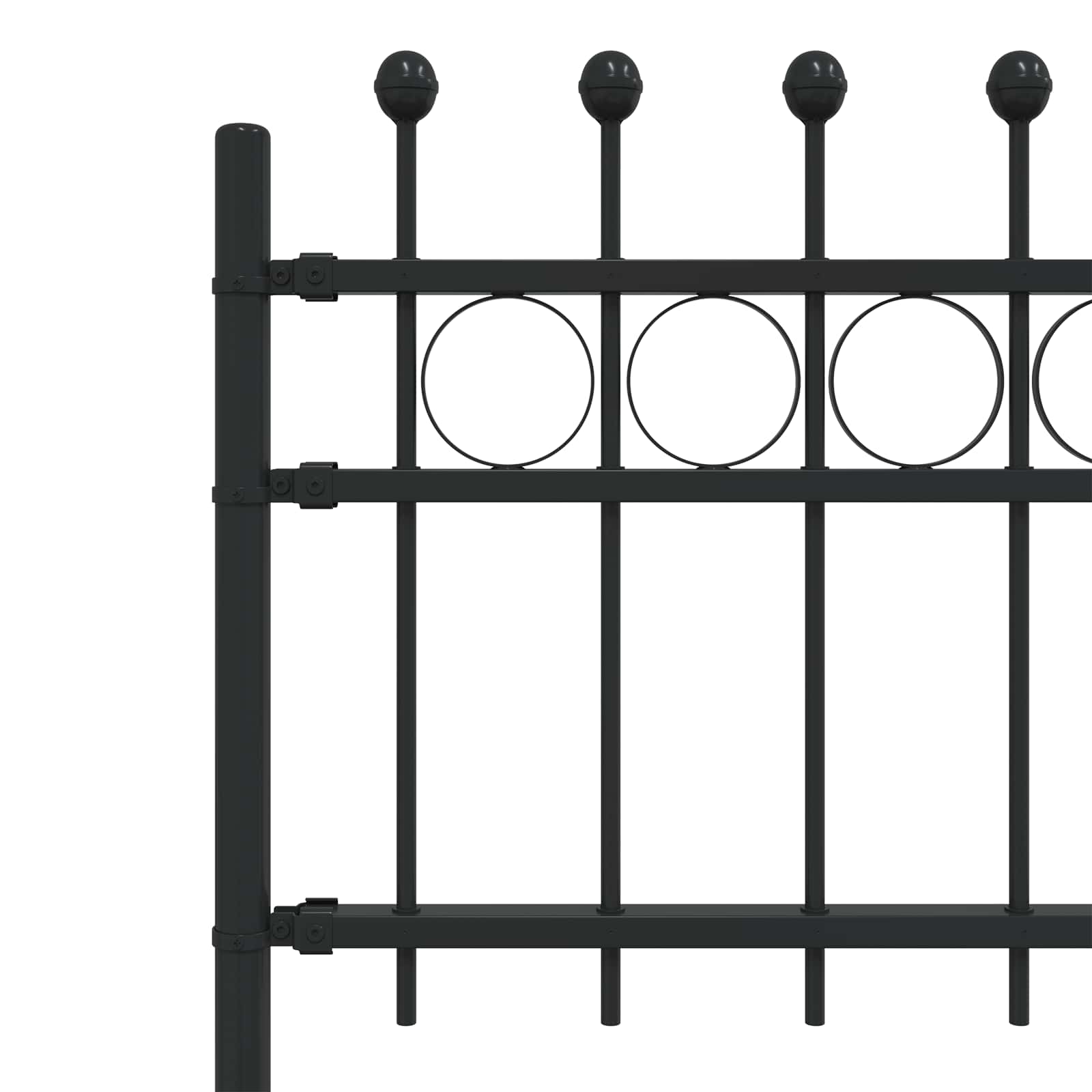 Ringgjerde Svart 200 x 130 cm Pulverlakkert stål vidaXL
