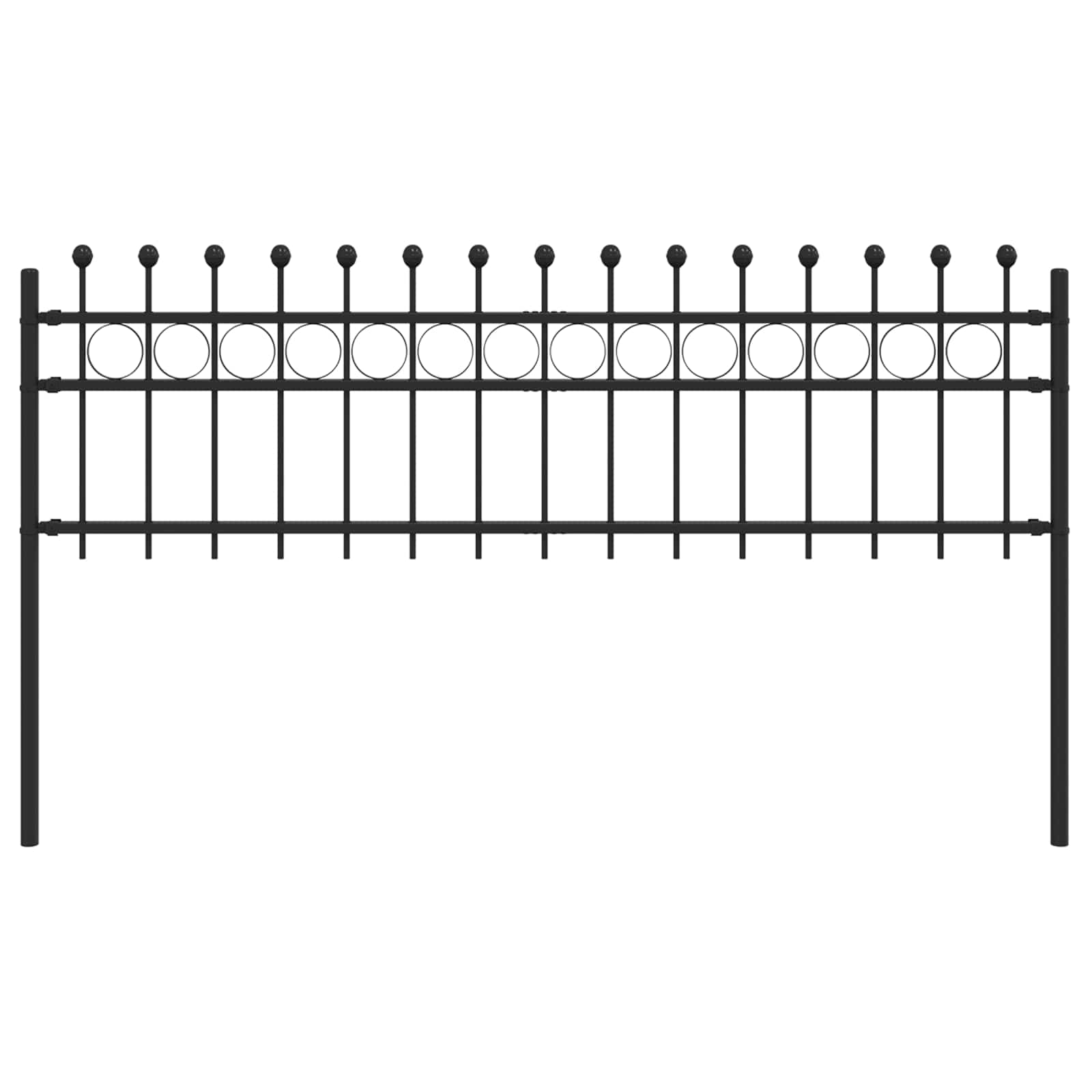 Ringgjerde Svart 200 x 130 cm Pulverlakkert stål vidaXL