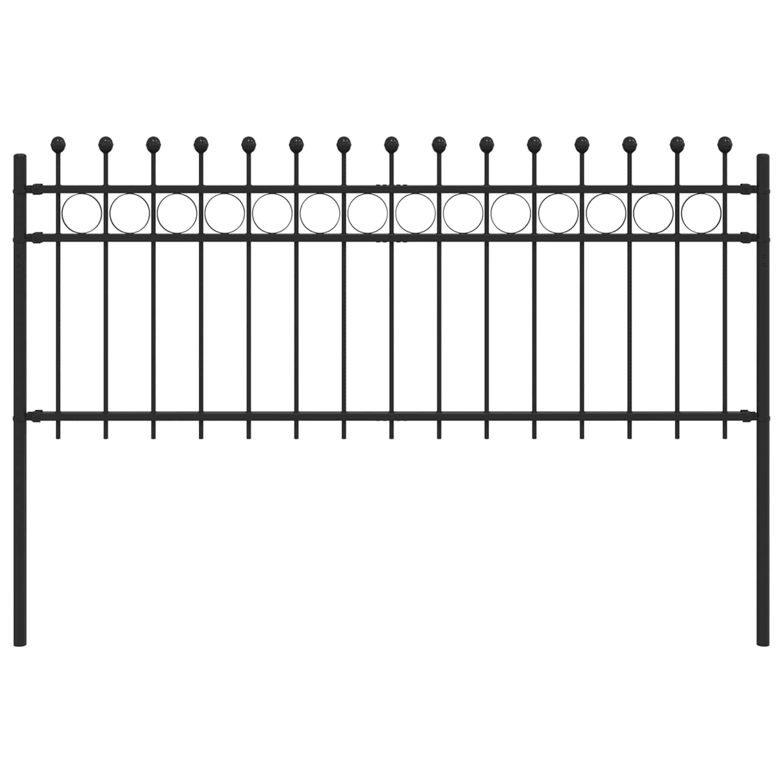 Ringgjerde Svart 200 x 130 cm Pulverlakkert stål vidaXL