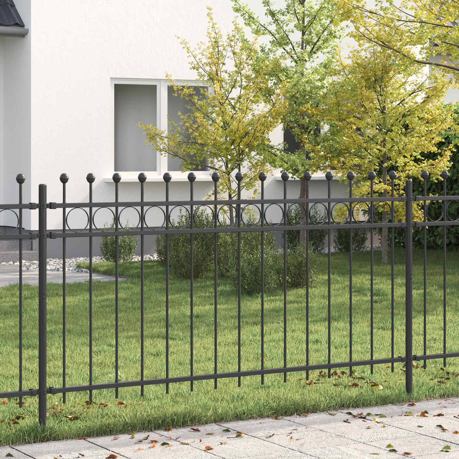 Ringgjerde Svart 200 x 150 cm Pulverlakkert stål vidaXL