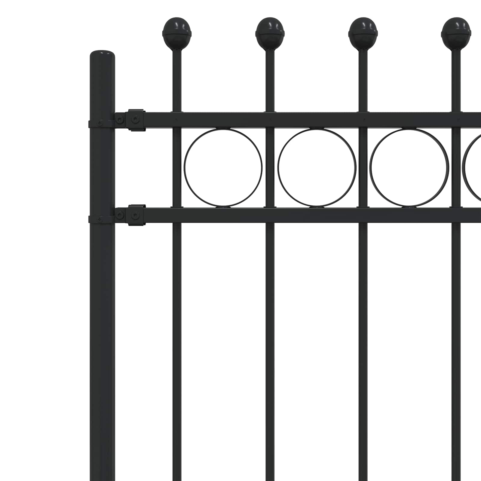 Ringgjerde Svart 200 x 130 cm Pulverlakkert stål vidaXL