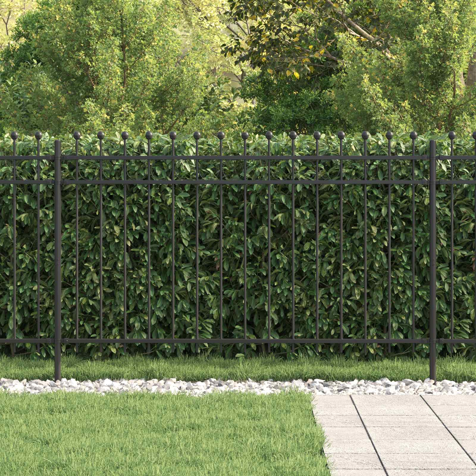 Ringgjerde Svart 200 x 130 cm Pulverlakkert stål vidaXL