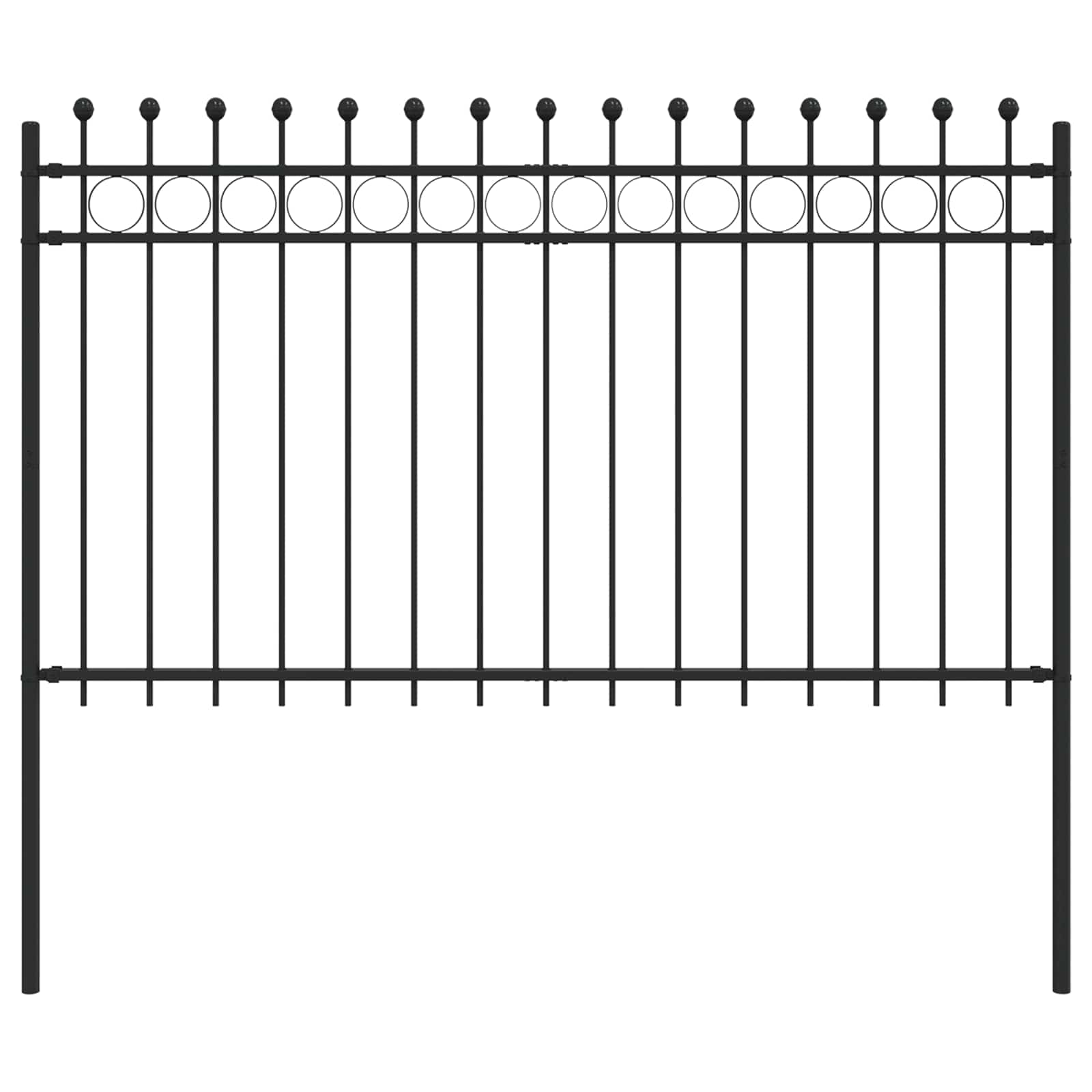 Ringgjerde Svart 200 x 130 cm Pulverlakkert stål vidaXL